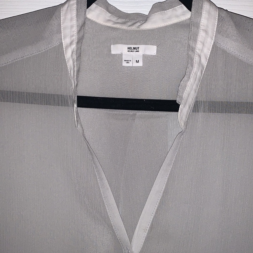 Helmut Lang Sheer Button Down Top - image 3